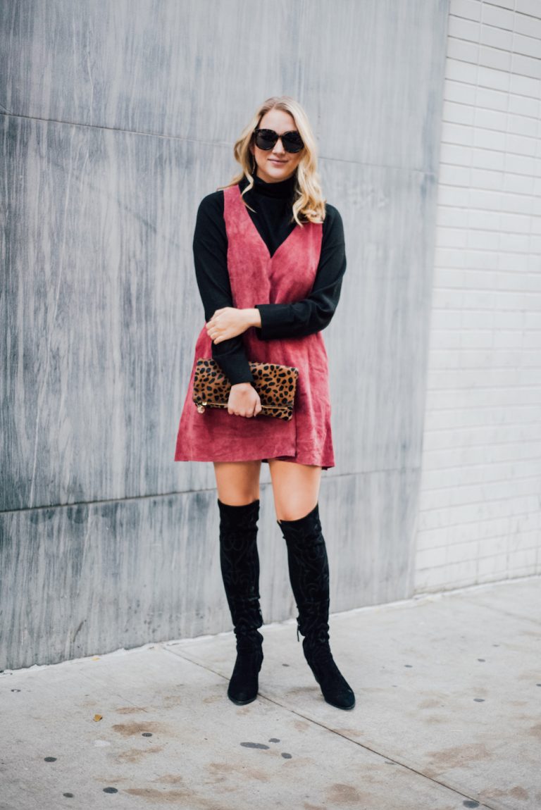 Pink Suede Dress + Shopbop Sale & Gift Guide - Kayleigh's Kloset