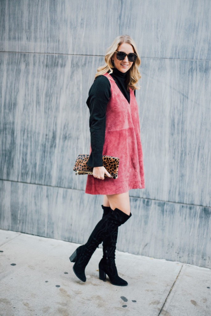 Pink Suede Dress + Shopbop Sale & Gift Guide - Kayleigh's Kloset